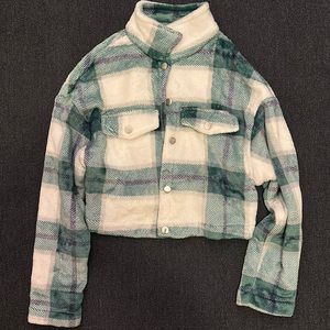 Shein Cropped Fuzzy Jacket